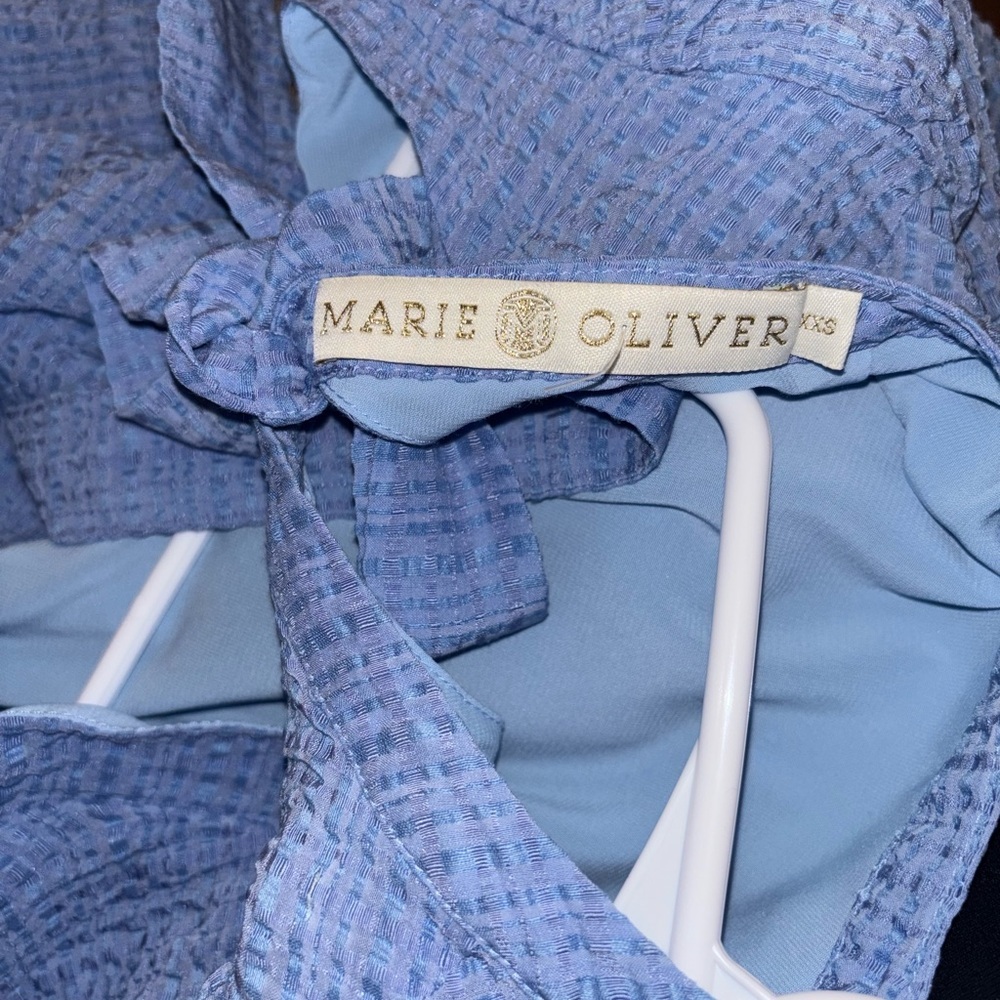 Title:
Textured Blue Puff Sleeve Top – Short Sleeve Crew Neck Blouse - Picture 7 of 8